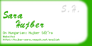 sara hujber business card